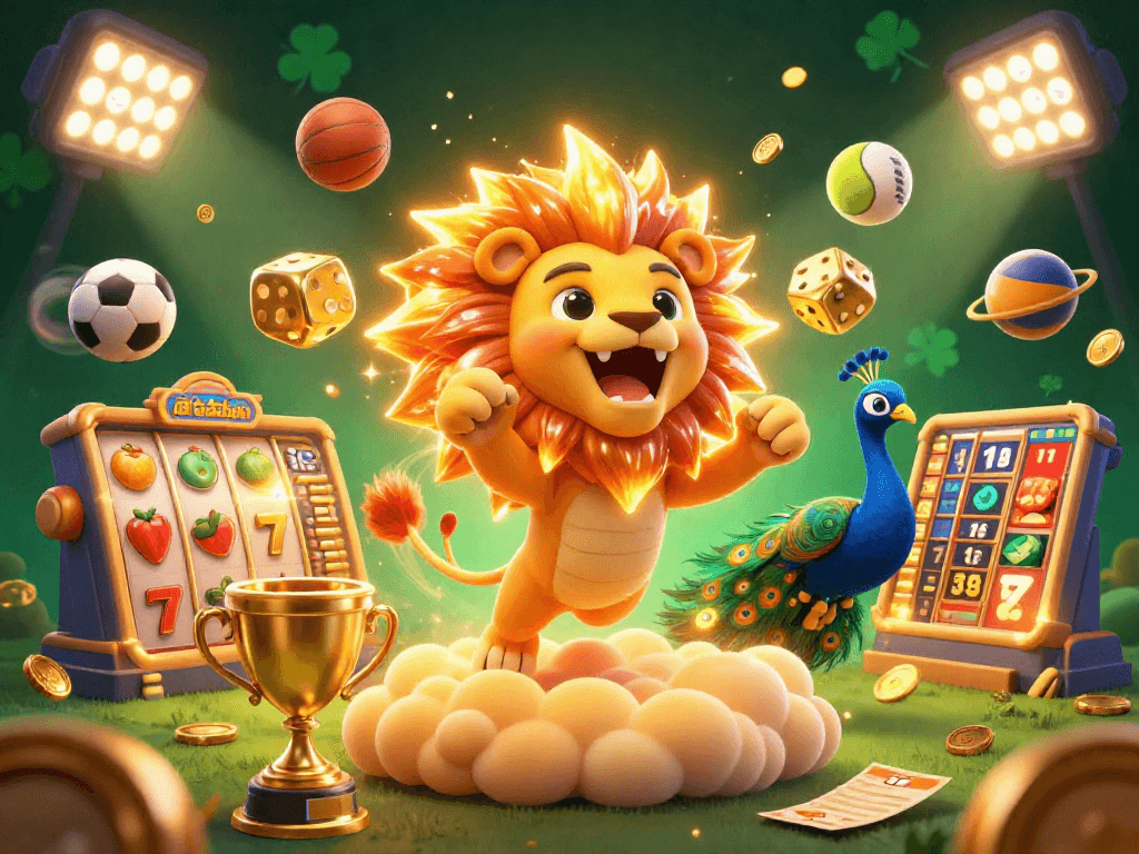 Engage with slot gacor mahjong in this vibrant 3D casino scene, showcasing luck and excitement.