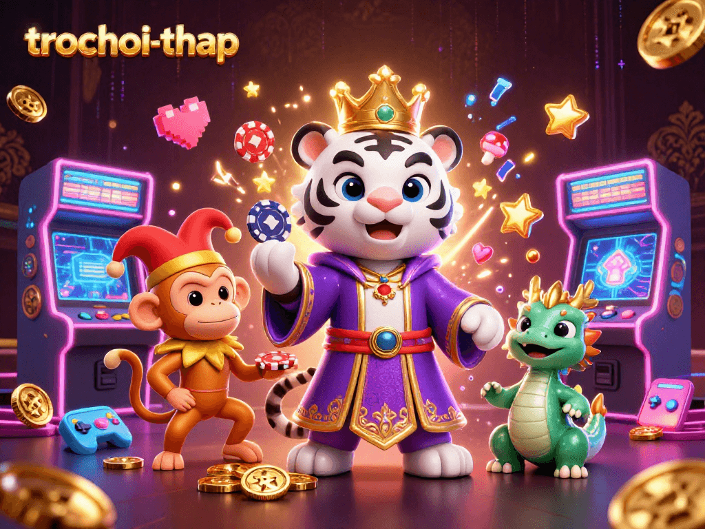 Experience thrilling gameplay in trochoi-thap with engaging characters and vibrant casino elements.