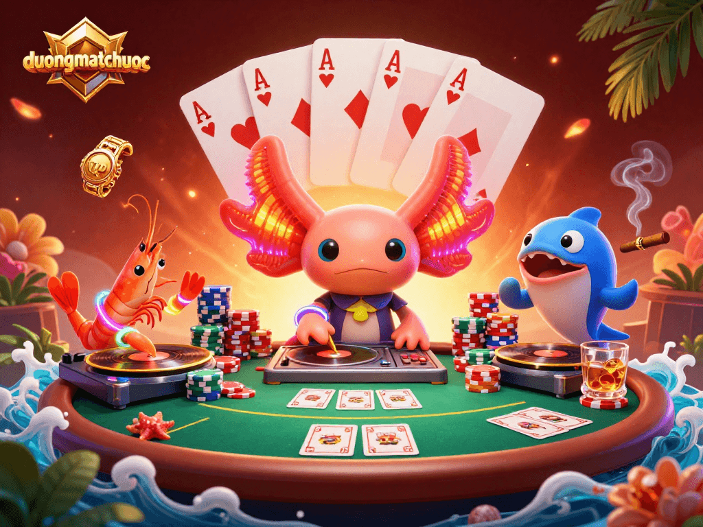 Experience duongmatchuoc with vibrant 3D casino illustration, showcasing characters and gambling elements.