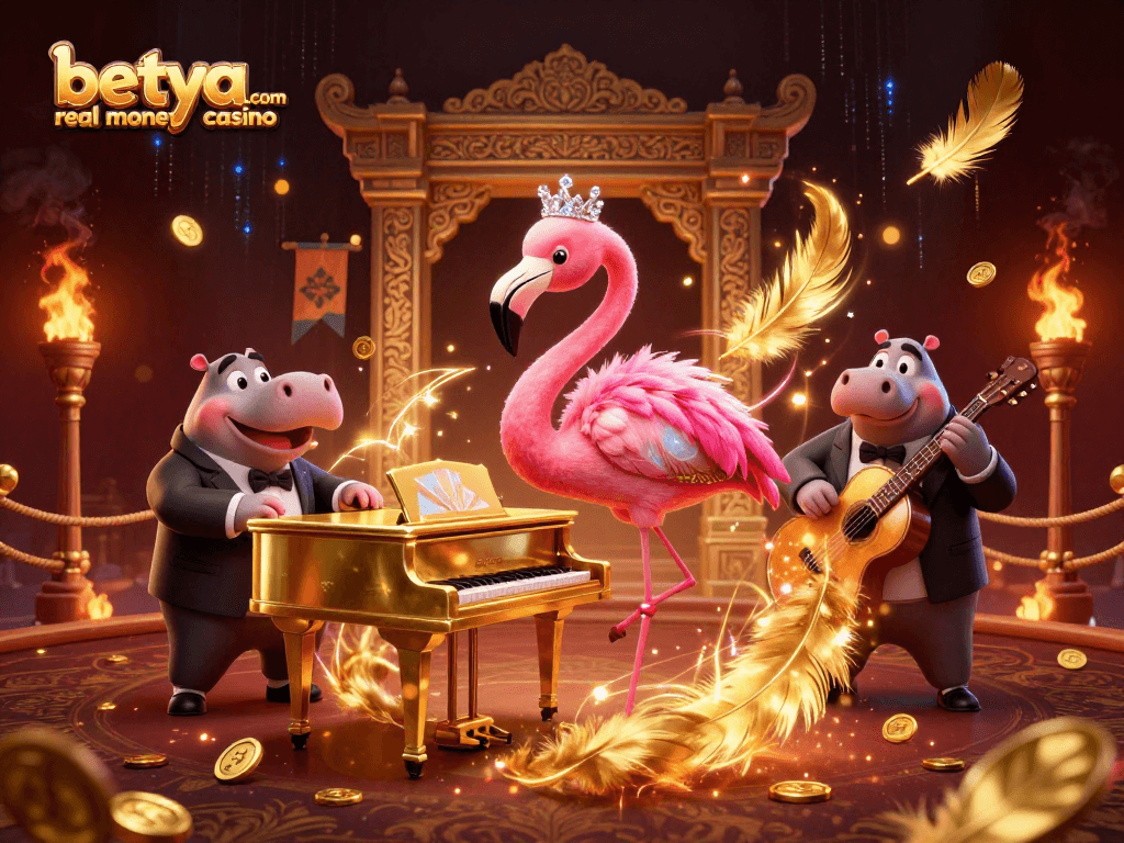 Experience the excitement of betya.com real money casino with vibrant casino characters and rich game elements.