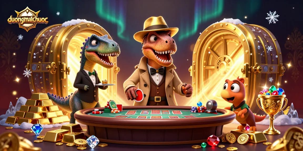Engage with the thrilling duongmatchuoc online casino experience featuring dynamic cartoon characters and vibrant gaming elements.