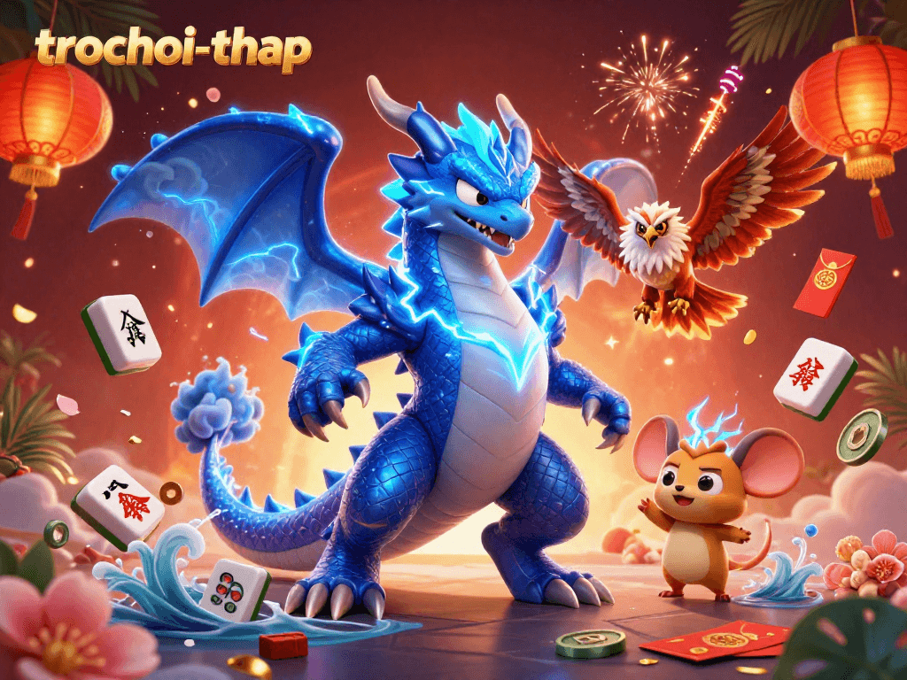 Play tower games like trochoi-thap with powerful characters and vibrant casino elements.