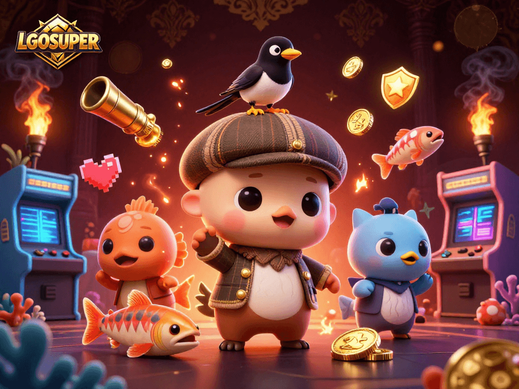 Experience thrilling fish shooting action with LGOSUPER's vibrant gaming scene featuring Nessie.