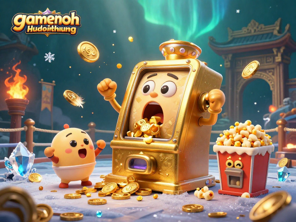 Experience thrilling jackpots with gamenohudoithuong and golden slot machines in an exciting casino scene.