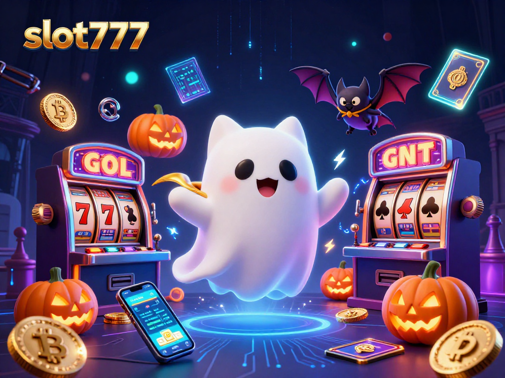 Experience thrilling wins at slot777 with this vibrant 3D illustration of gambling fun.