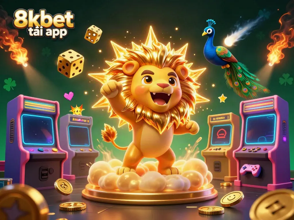 Experience the thrill of gaming with 8xbet tải app in a colorful casino scene.