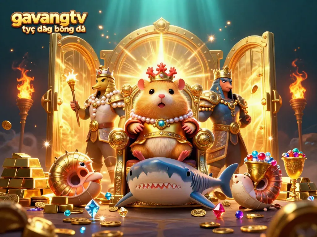 Experience immersive gameplay with gavangtv trực tiếp bóng đá surrounded by thrilling treasures and royal characters.