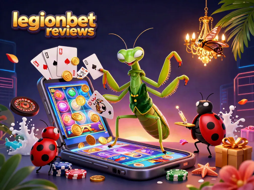 Experience the excitement of legionbet reviews with a vibrant 3D casino scene featuring dynamic characters and gaming elements.