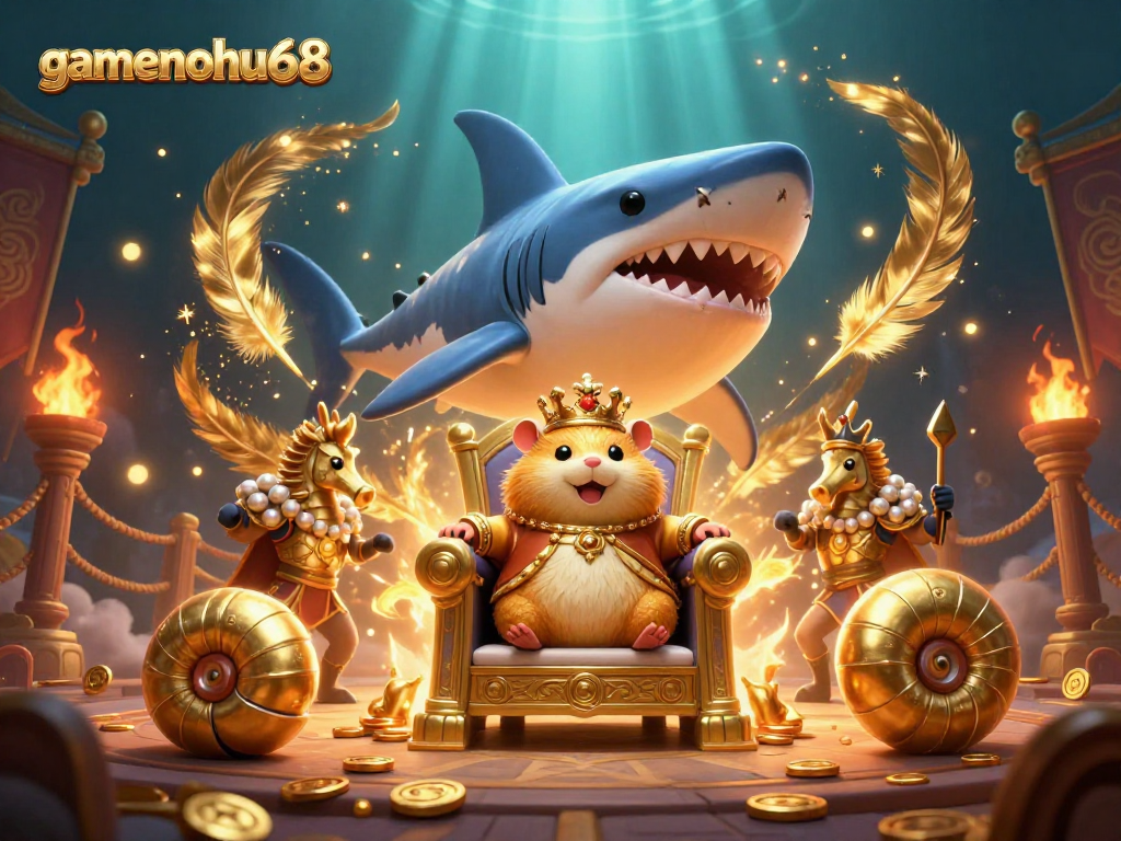 Experience thrilling wins at gamenohu68 with our vibrant 3D casino adventure illustration.