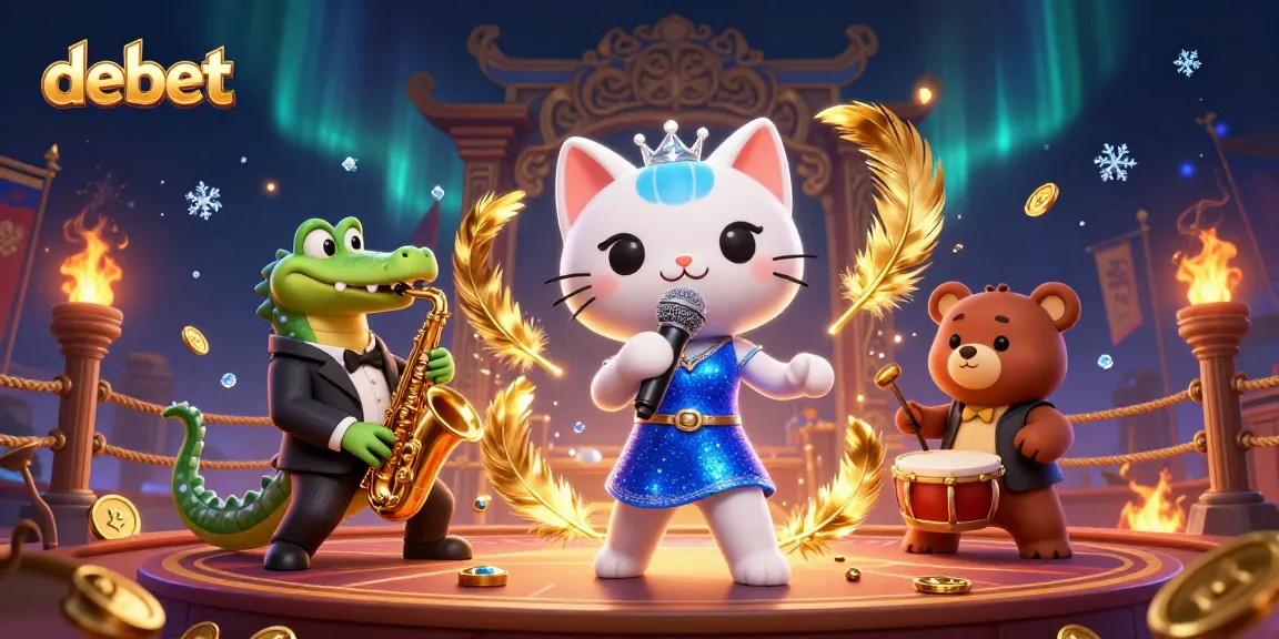 Engage with debet's vibrant casino scene featuring unique characters and dynamic gambling elements.