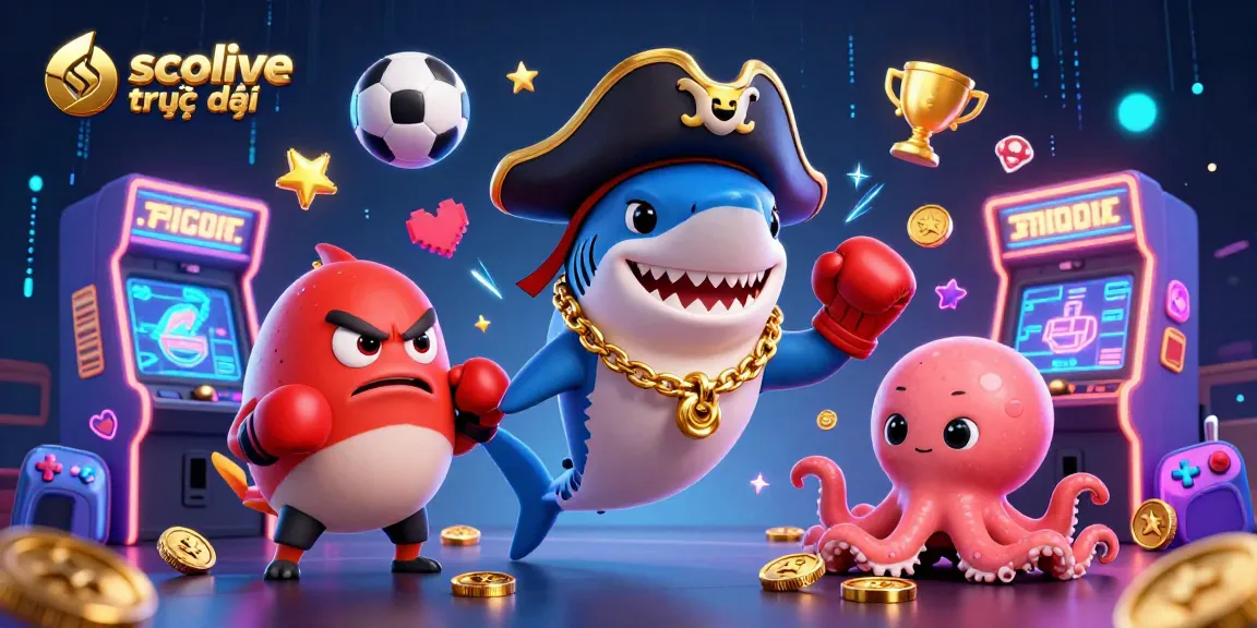 Experience sports betting excitement with socolive trực tiếp featuring a pirate shark, pufferfish, and octopus in a dynamic casino scene.