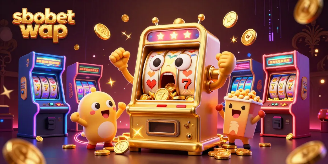 Experience the thrill of sbobet wap with our golden slot machine hitting the jackpot!